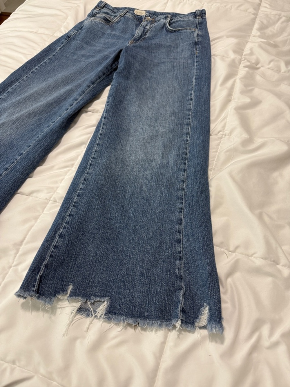 Anthropologie Pilcro Ella Wide Leg Distressed Blue Women’s Jeans - Picture 4 of 10